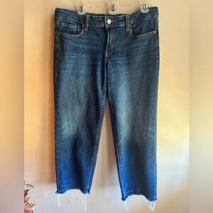 Old Navy Women's Straight Jeans in Dark Blue